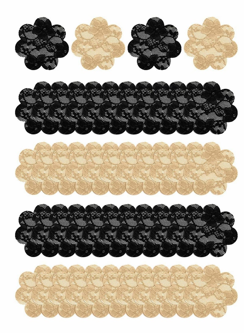 Excefore Nipple Covers Disposable, Lace Nipple Covers Disposable Self-Adhesive, Breast Pasties Comfortable, Comfortable Breathable Invisible Adhesive Satin Bra Pad for Women - Image 1