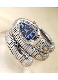BIFANXI Ladies Fashion Watch, Snake-Shaped Diamond Design Quartz Watch, Fashionable Versatile Bracelet Watch  - Image 2