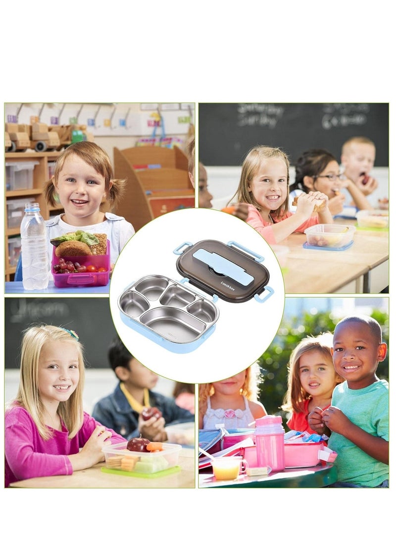 كوكوبي صندوق الغداء البيضاوي للأطفال - أزرق  - Image 4