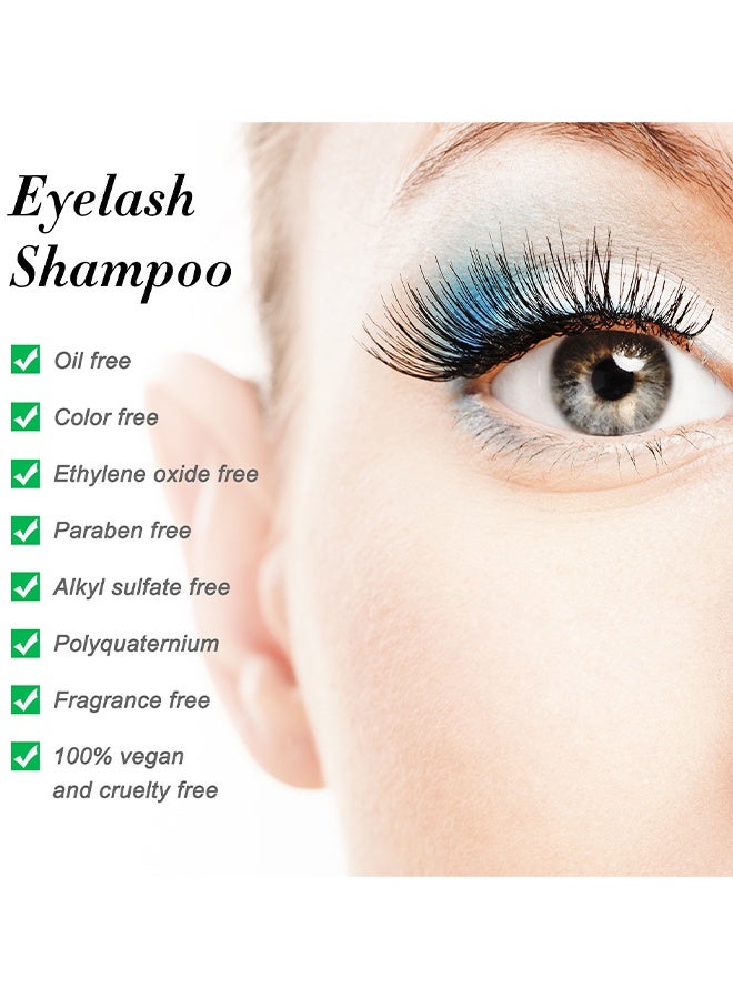 Elaimei Eyelash Extension Shampoo 50 ml + Brush - Eyelid Foam Cleaner, Lash Foam Shampoo, Eyelid Cleanser For Makeup Remover, Eyelash Wash And Eyelash Bath For Extensions, Salon Use And Home Care - Image 3