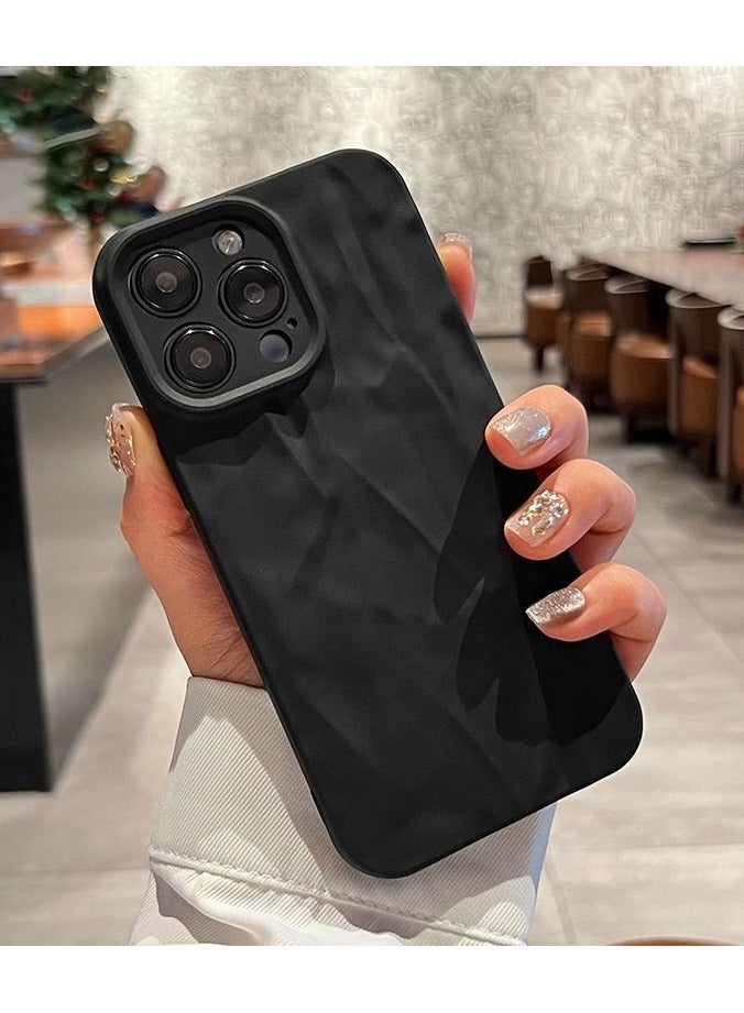 جراب رخامي أسود غير لامع لهاتف iPhone 16 Pro - تصميم محكم ، مقاوم للصدمات ، مضاد لبصمات الأصابع - Image 3