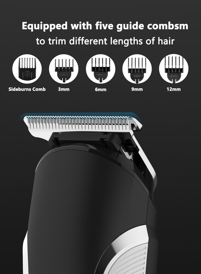 CAYGA 6-in-1 Hair Trimmer for Men ,Beard Trimmer for Men Electric Shaver Nose/Ear Hair Trimmer Rechargeable Hair Clipper Kit with Digital Display - Image 4