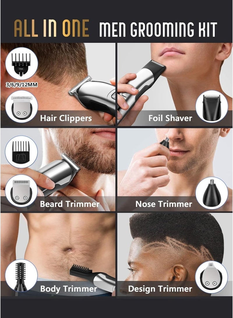 CAYGA 6-in-1 Hair Trimmer for Men ,Beard Trimmer for Men Electric Shaver Nose/Ear Hair Trimmer Rechargeable Hair Clipper Kit with Digital Display - Image 3