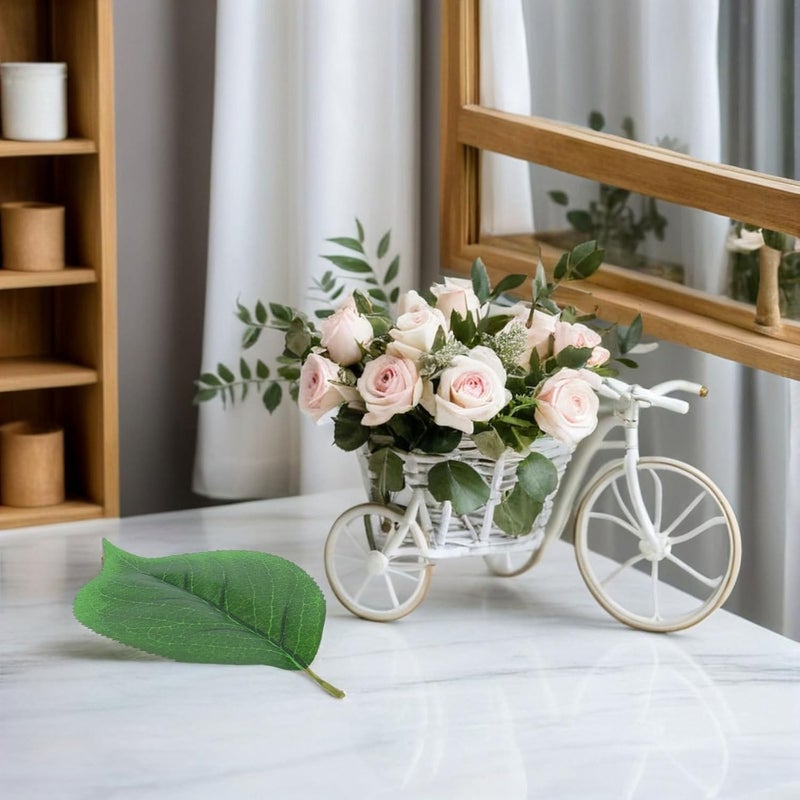 FUOYLOO 30pcs Faux Green Leaves Artificial Greenery for Crafts and DIY, Lightweight Silk Screen Cloth Leaves Stay Bright for Wedding Bouquets, Garland, and Outdoor Decoration - Image 5