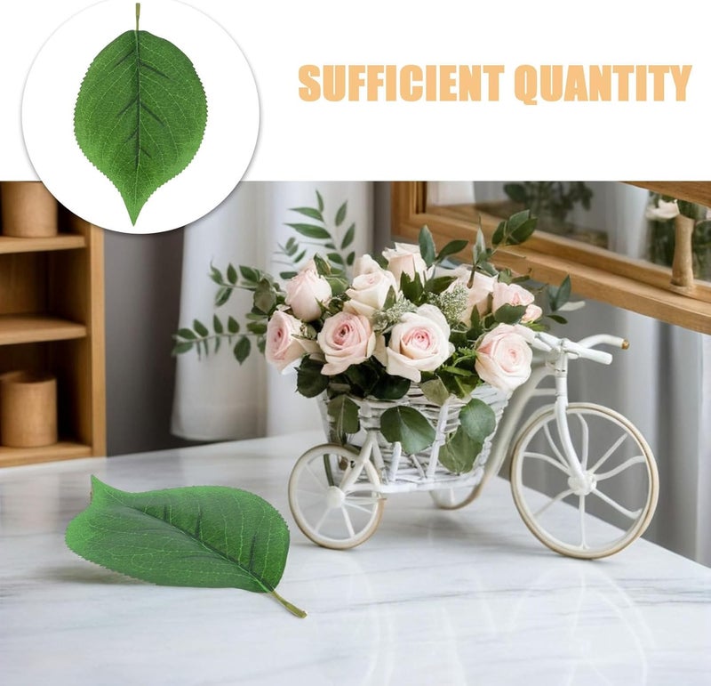 FUOYLOO 30pcs Faux Green Leaves Artificial Greenery for Crafts and DIY, Lightweight Silk Screen Cloth Leaves Stay Bright for Wedding Bouquets, Garland, and Outdoor Decoration - Image 3