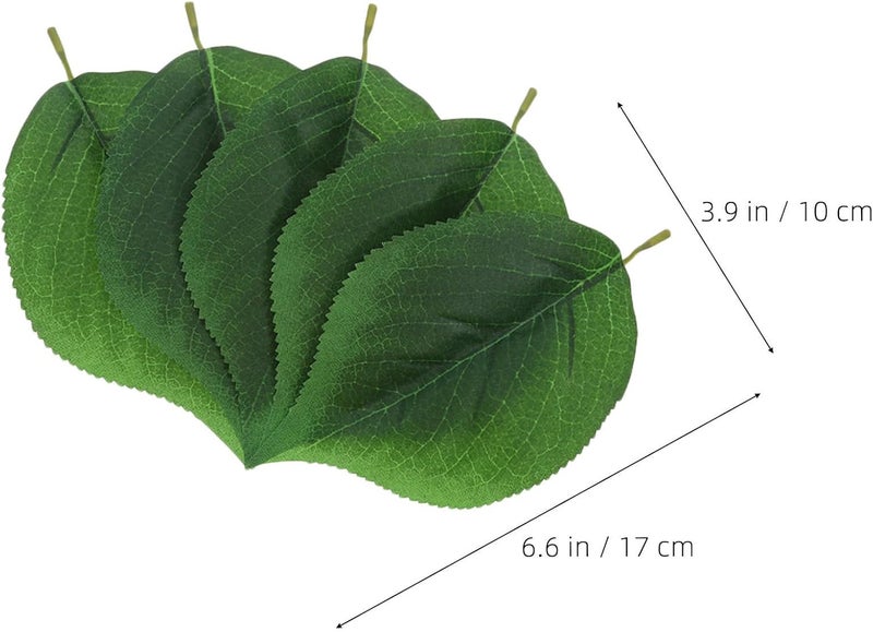 FUOYLOO 30pcs Faux Green Leaves Artificial Greenery for Crafts and DIY, Lightweight Silk Screen Cloth Leaves Stay Bright for Wedding Bouquets, Garland, and Outdoor Decoration - Image 2