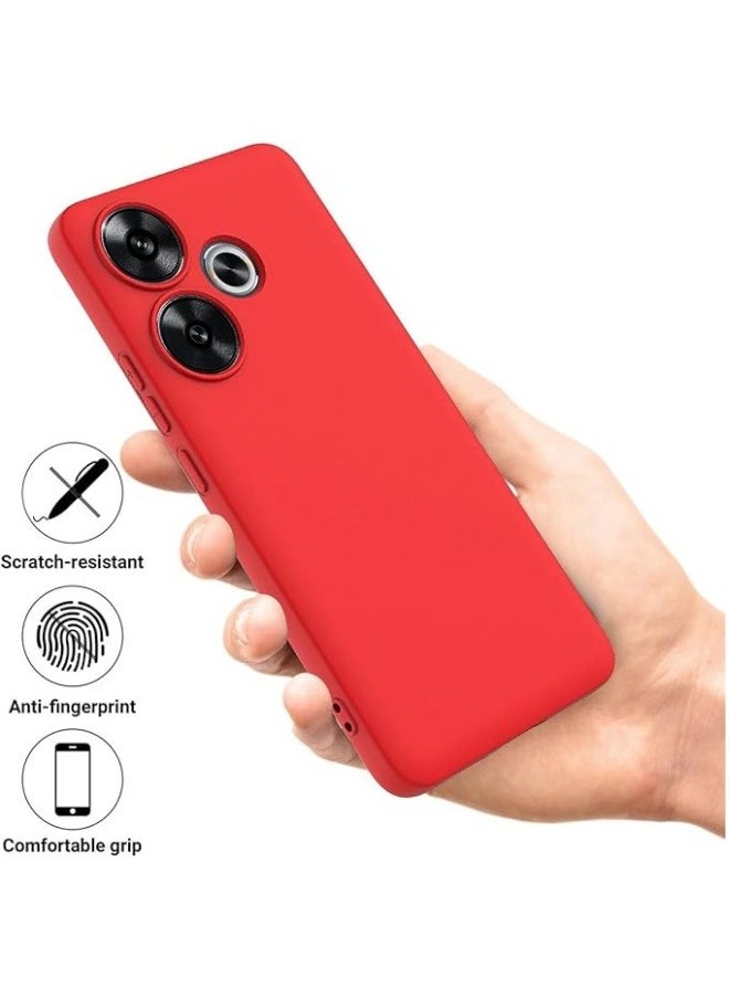 ماركة غير محددة - العلبة السيليكونية متوافقة مع Xiaomi POCO F6 5G، ناعمة الملمس، مضادة للصدمات، مضادة للغبار، مضادة للانزلاق، توفر تغطية كاملة للجسم مع حزام معصم قابل للربط لـ Mi POCO F6. - Image 1