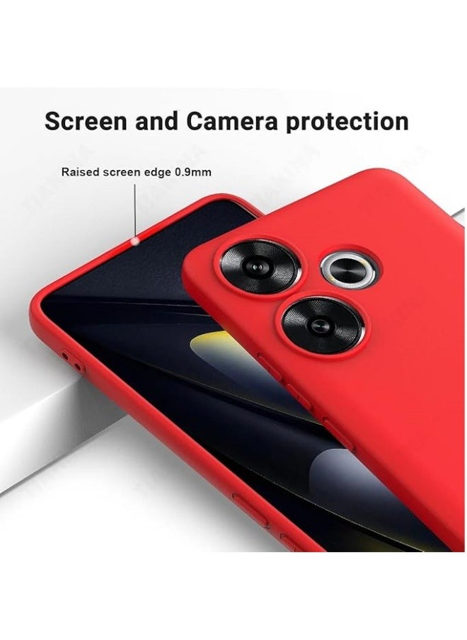 ماركة غير محددة - العلبة السيليكونية متوافقة مع Xiaomi POCO F6 5G، ناعمة الملمس، مضادة للصدمات، مضادة للغبار، مضادة للانزلاق، توفر تغطية كاملة للجسم مع حزام معصم قابل للربط لـ Mi POCO F6. - Image 1
