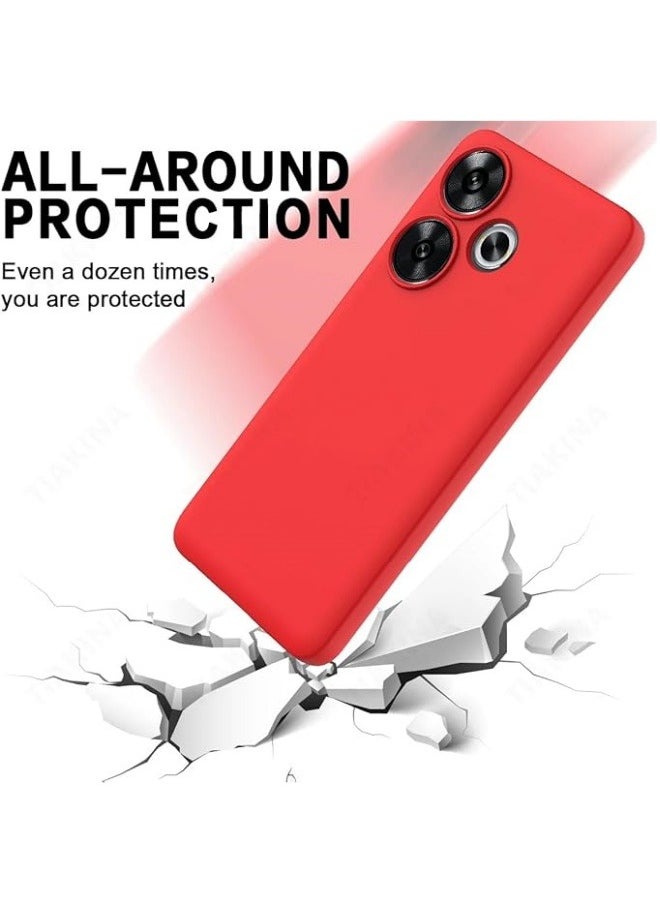 ماركة غير محددة - العلبة السيليكونية متوافقة مع Xiaomi POCO F6 5G، ناعمة الملمس، مضادة للصدمات، مضادة للغبار، مضادة للانزلاق، توفر تغطية كاملة للجسم مع حزام معصم قابل للربط لـ Mi POCO F6. - Image 1