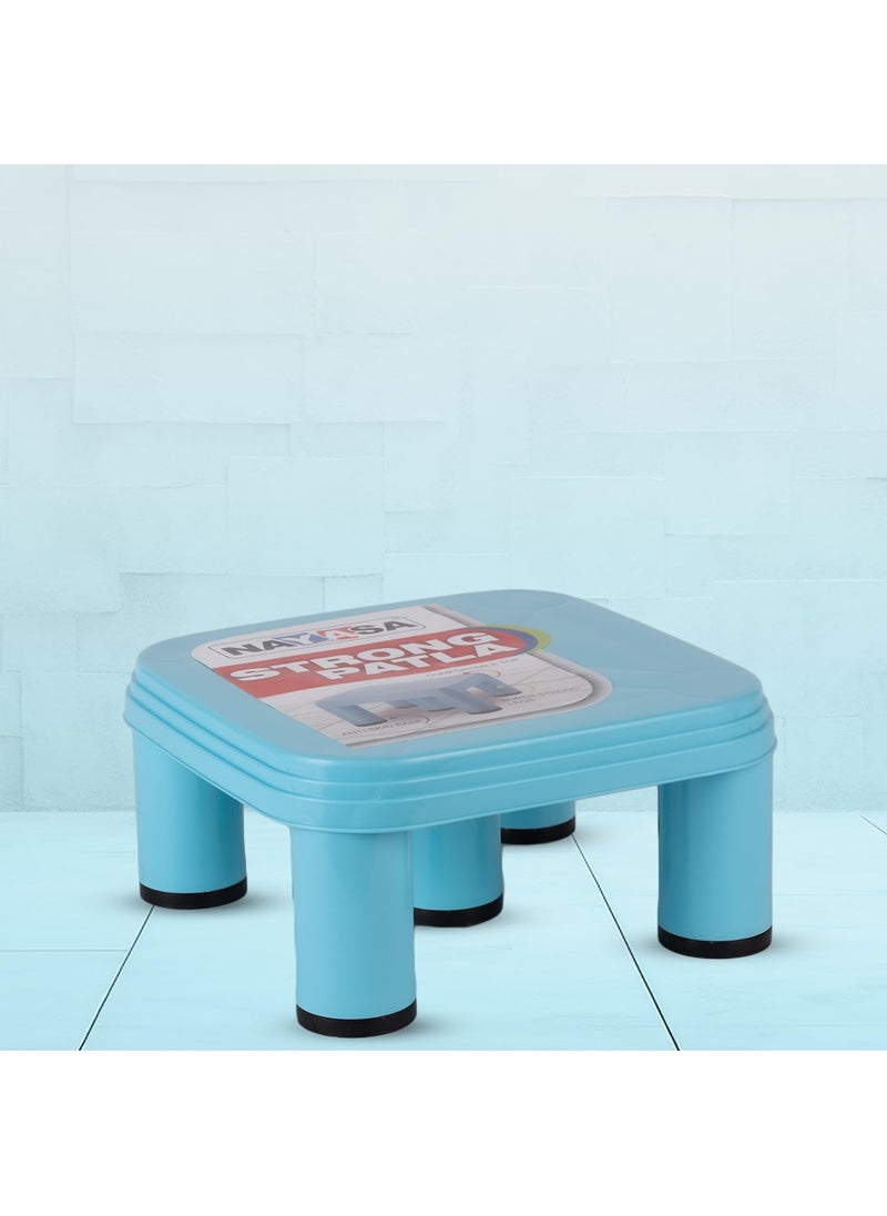NAYASA Nayasa Plastic Strong Patla Durable Stool For Home Light Weight Stool Multipurpose Stool Stool For Kitchen And Bathroom No 516 Blue  - Image 2