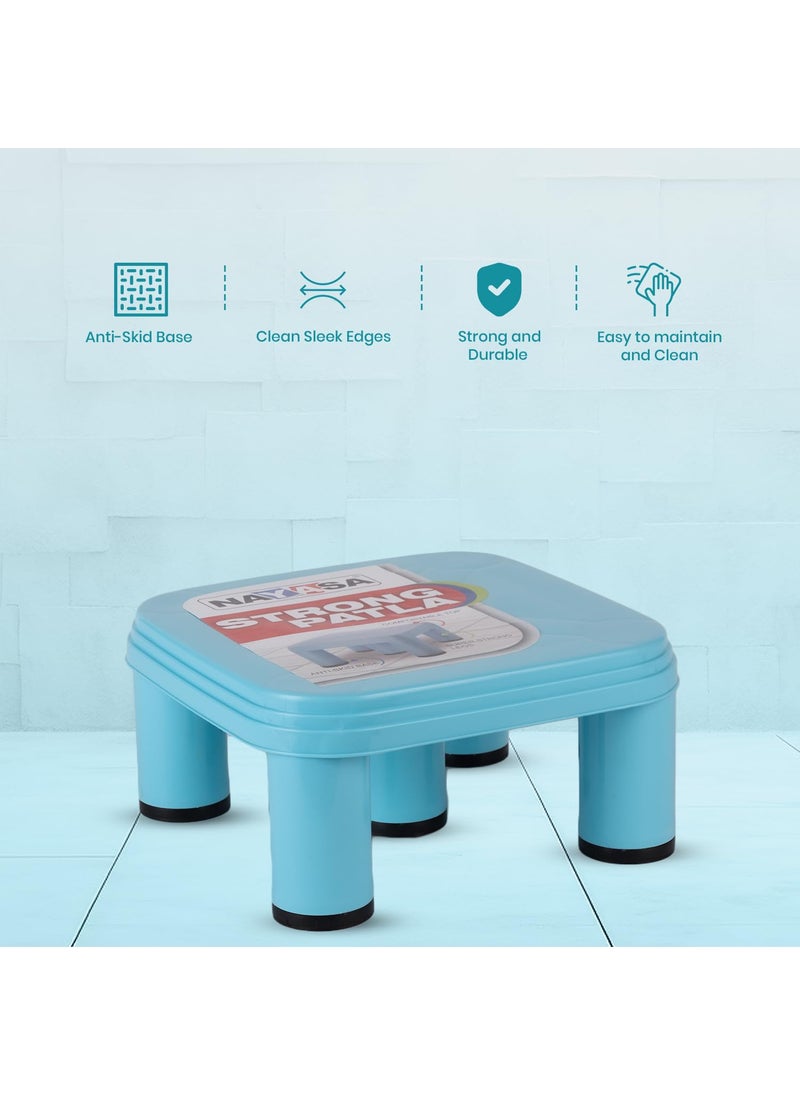 NAYASA Nayasa Plastic Strong Patla Durable Stool For Home Light Weight Stool Multipurpose Stool Stool For Kitchen And Bathroom No 516 Blue  - Image 5