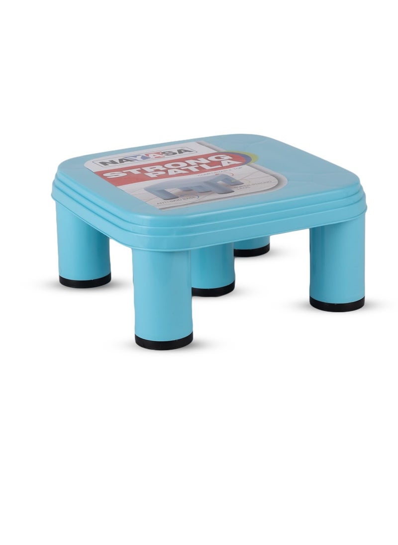 NAYASA Nayasa Plastic Strong Patla Durable Stool For Home Light Weight Stool Multipurpose Stool Stool For Kitchen And Bathroom No 516 Blue  - Image 1