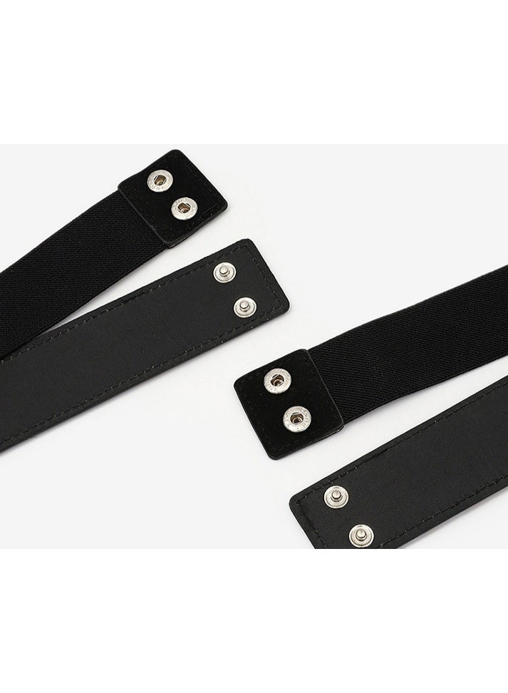 حزام خصر نسائي مطاطي، حزام فساتين مرصع بالكريستال، حزام عريض لامع للحفلات والملابس اليومية - Image 3