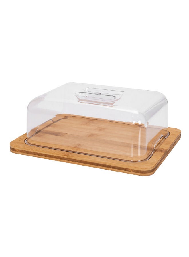 HOMESTAR Serving Dome Bamboo 30x24x10.5 CM - Image 1
