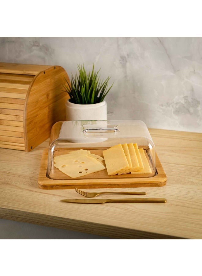 HOMESTAR Serving Dome Bamboo 30x24x10.5 CM - Image 2