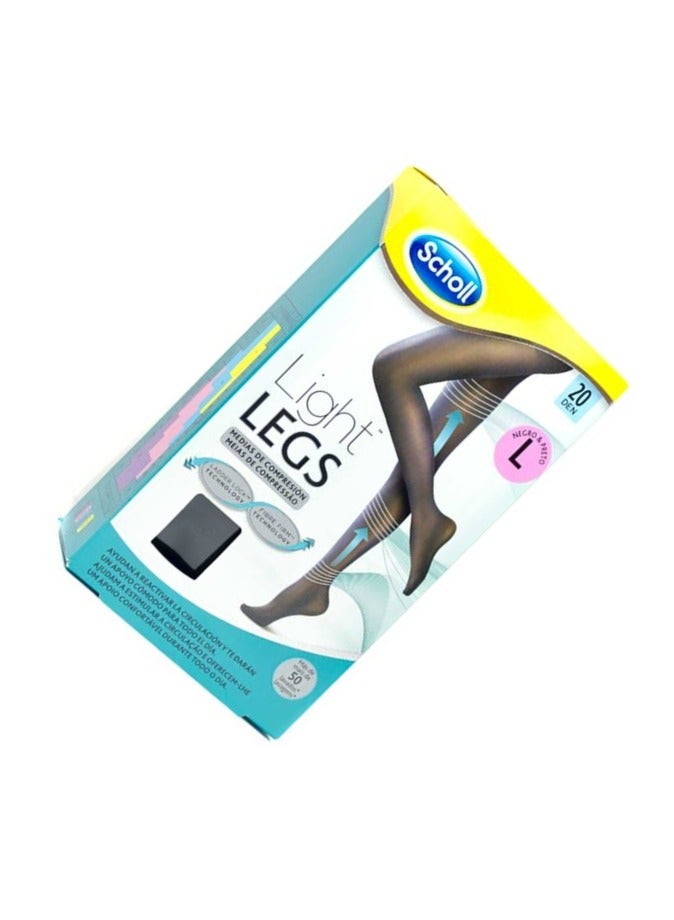 شول لايت ليجز كومبريشن تايتس 20 دينر أسود مقاس كبير وحدة واحدة - Image 2