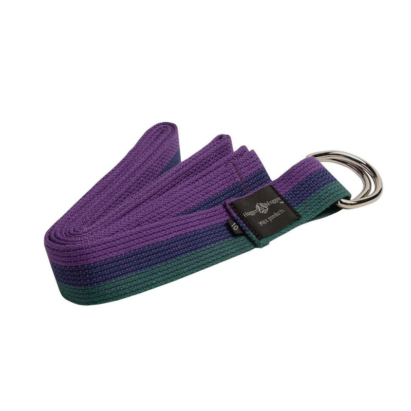 هوجر موغر D-Ring Yoga Strap (Multi-Stripe, 10 ft.) - Image 1