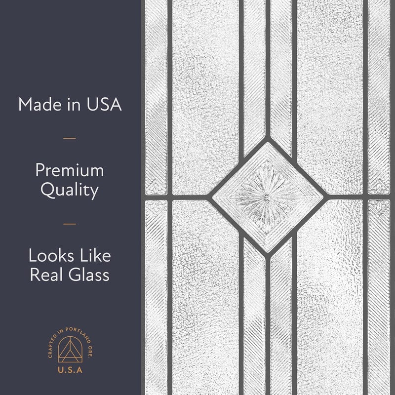 Artscape Geneva 24 x 36 Inch Window Film, Made in USA – Provides Privacy, Non-Adhesive, Textured Leaded Glass Pattern, UV Protection, Easy to Apply and Removable - Image 4