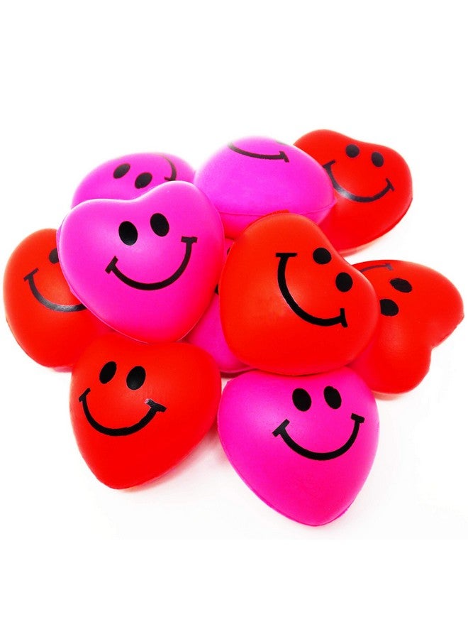 4E's Novelty 24 Pack Heart Stress Balls Bulk - Valentine Stress Hearts Mini Heart Shaped Stress Balls 1.5" - Squishy Stress Balls for Kids & Adults, Valentines Day Party Favors, Classroom Gifts - Image 1