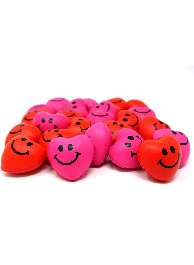 4E's Novelty 24 Pack Heart Stress Balls Bulk - Valentine Stress Hearts Mini Heart Shaped Stress Balls 1.5" - Squishy Stress Balls for Kids & Adults, Valentines Day Party Favors, Classroom Gifts - Image 3