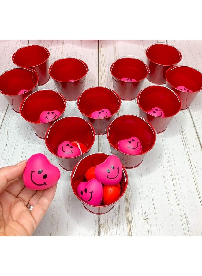 4E's Novelty 24 Pack Heart Stress Balls Bulk - Valentine Stress Hearts Mini Heart Shaped Stress Balls 1.5" - Squishy Stress Balls for Kids & Adults, Valentines Day Party Favors, Classroom Gifts - Image 4
