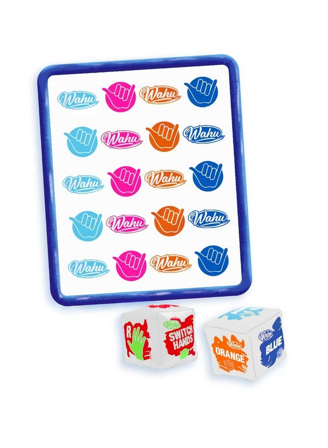 Wahu Splash 'N' Tangle Water Game for Kids Ages 5+ and Adults, Kids Outdoor Twister Water Game with Play Mat, Hose Connector, and 2 Dice, Multicolor - Image 4