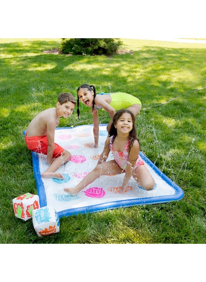 Wahu Splash 'N' Tangle Water Game for Kids Ages 5+ and Adults, Kids Outdoor Twister Water Game with Play Mat, Hose Connector, and 2 Dice, Multicolor - Image 3