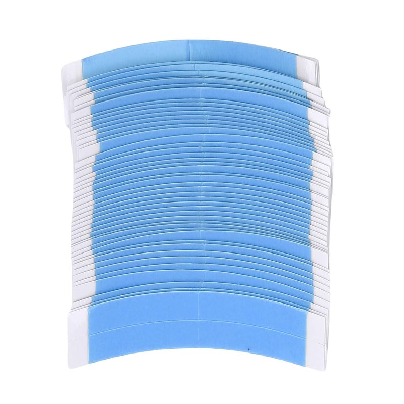 Qinlorgo Sweat Proof Wig Tape, Double Sided Adhesive Strong Hold Tape, PU Lace Front Wigs Toupees Hairpieces, Ideal for Wigs, 50 Pcs (Blue) - Image 3