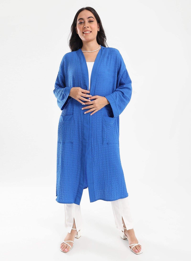 Carina self-pattern-open-front-kimono