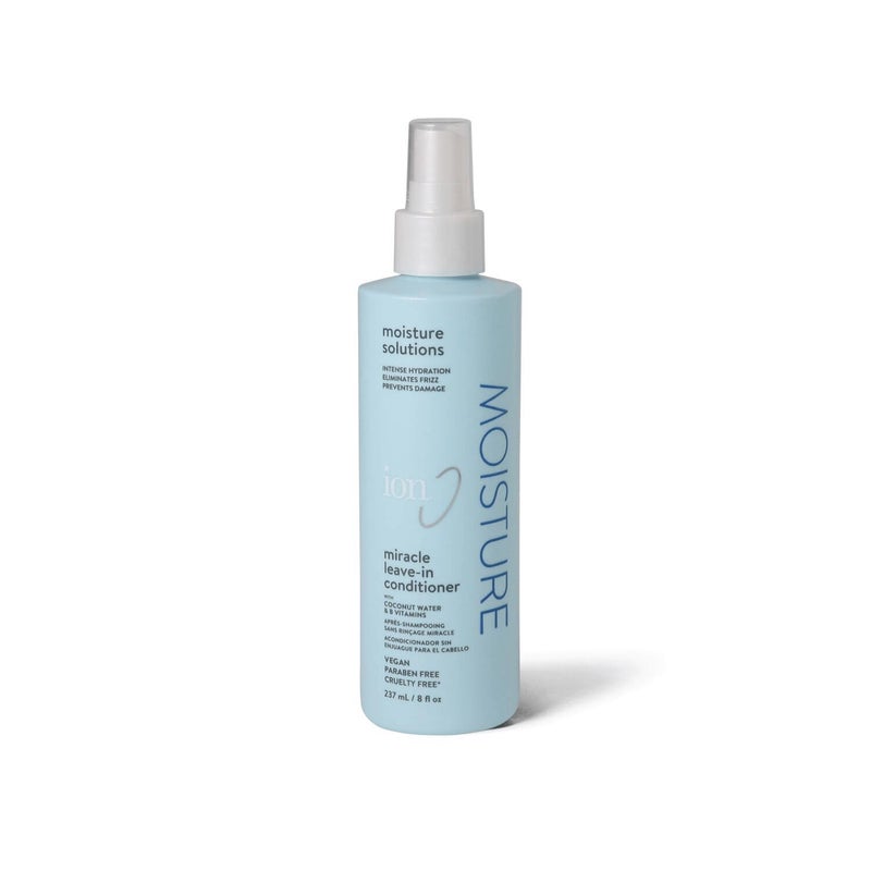 ion Miracle Leave In Conditioner Vegan Paraben Free Adds Shine Eliminates Frizz Hydrating 8 Oz