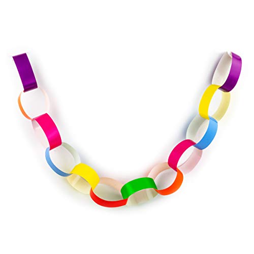 Hygloss Stick-A-Licks-Chain Arts & Crafts-Classroom Activities-Fun for Kids-Super Strips-Size 1” x 8” -100 Pcs, Assorted Colors - Image 2
