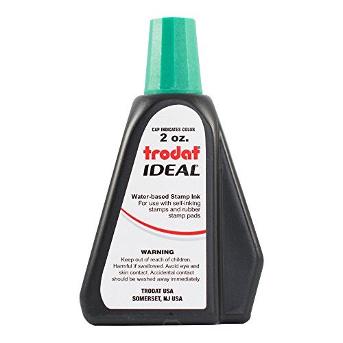 Trodat 53216 Ideal Premium Replacement Ink for Use with Most Self Inking and Rubber Stamp Pads, 2 ounce, Green - Image 5