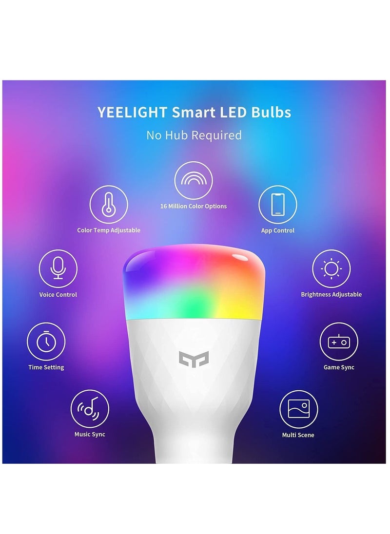 Yeelight - Yeelight Smart LED Bulb 1S Color Version YLDP13YL 8.5W RGB Light Desk Floor Table Lamp Support APP Control Light Work With APP Homekit AC220V-240V 1700K-6500K E26 E27 800lm - Image 1