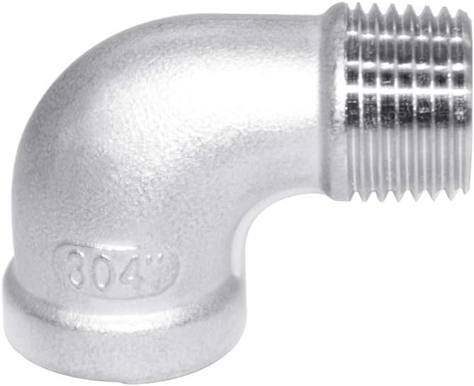 Hooshing 2PCS 1/2" NPT Stainless Steel 90 Degree Elbow Female x Male Thread Pipe Fitting - Image 3