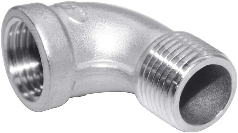 Hooshing 2PCS 1/2" NPT Stainless Steel 90 Degree Elbow Female x Male Thread Pipe Fitting - Image 4