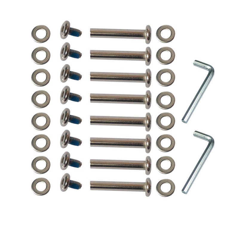 YongXuan OD 15/64" (6mm) Shaft Hex Socket Screw Inline Skate Wheel Roller Blades Replacement Skate Wheel Axles Repair kit (36 mm) - Image 1