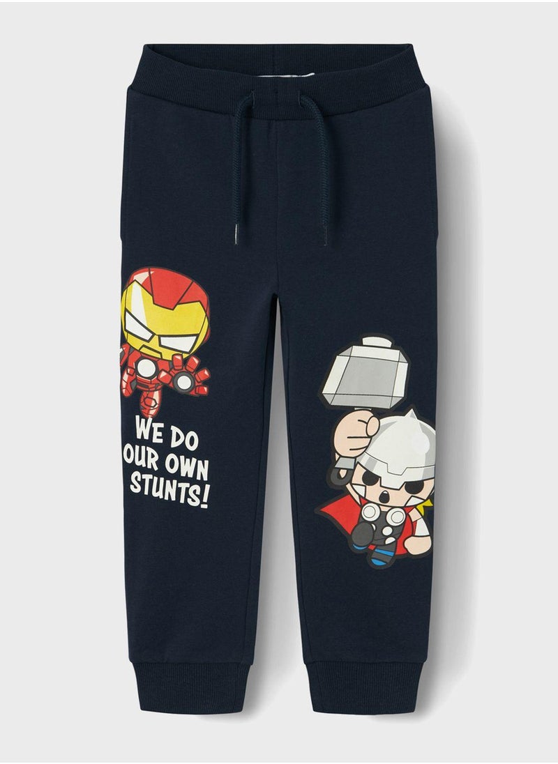 NAME IT Kids Drawstring Graphic Sweatpants  - Image 1