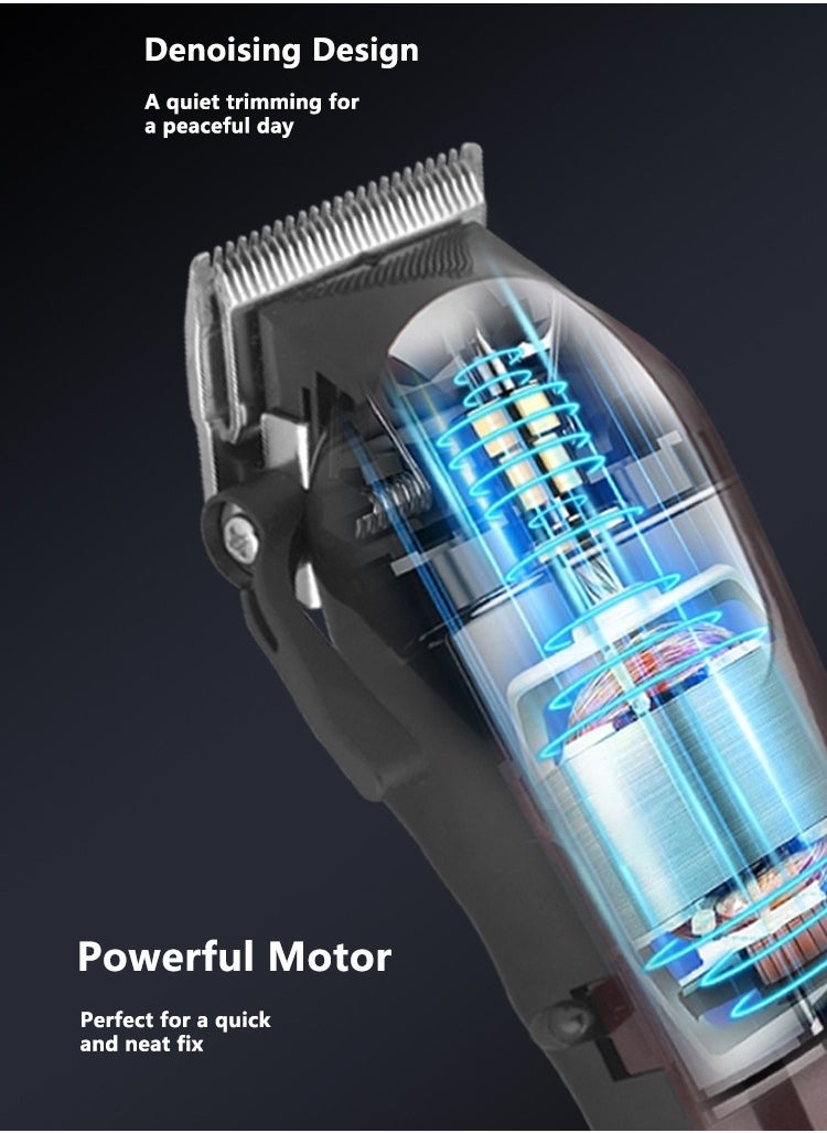 Barber Clippers for Men, Noise-Free Professional Hair Clippers for Barbers, Cordless Clippers Professional Barbers