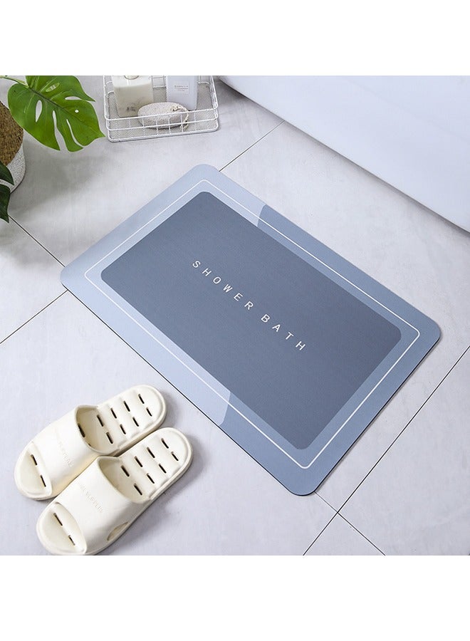 Super Absorbent Soft Floor Carpet Slip-Resistant Bathing Room Rug, Diatom Mud Microfiber Bath Mat, Strong Quick-Drying, Easy to Clean 50x80cm - Image 1