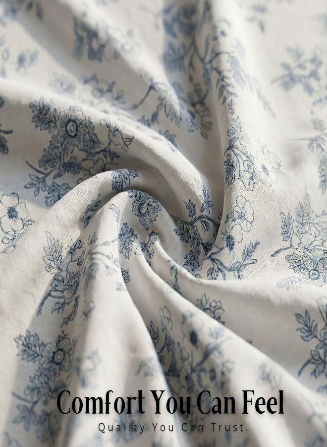 VAS COLLECTIONS Cloud Cotton Feel Double Bed Bedsheet Set (90x100 Inch) | 220 TC Soft & Breathable | Floral Printed Bed Sheet with 2 Pillow Covers | Wrinkle-Free (Grey White) - Image 2