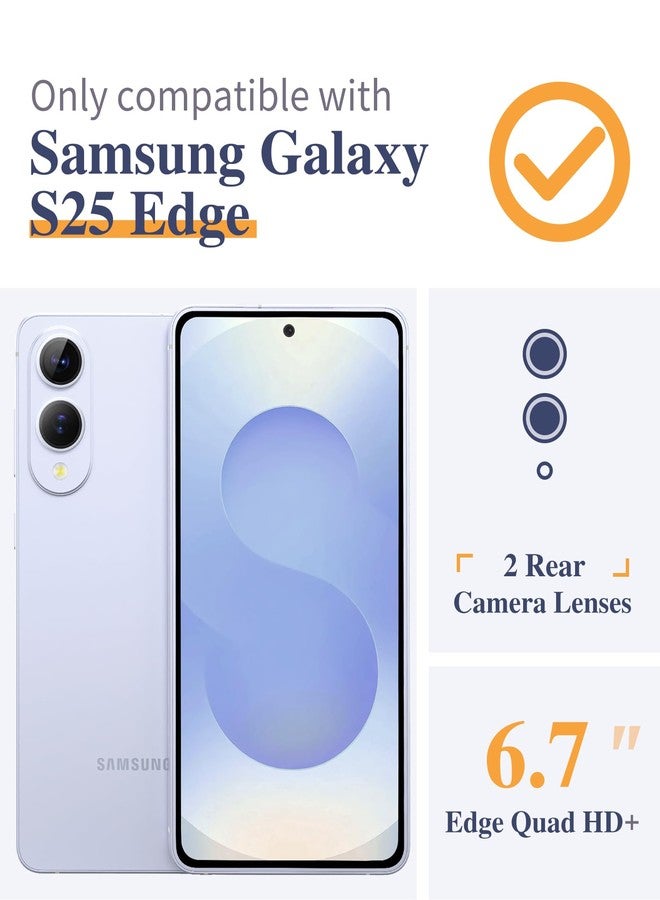 GVIEWIN for Samsung Galaxy S25 Edge Case, with Screen & Camera Lens Protector [Non Yellowing] Floral Clear Slim Bumper Shockproof Protective Women Phone Cover for S25 Edge 6.7", Floratopia/Colorful - Image 2