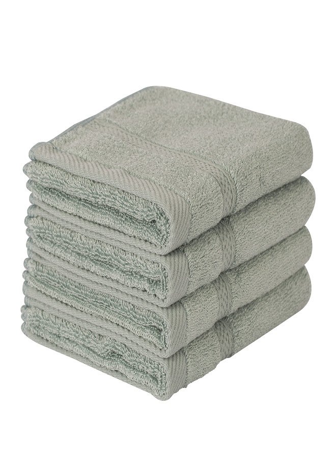 Mother Earth Mother-Earth 4 Pcs Blush Green Fingertip Towels for Bathroom - 11 x 18 Inches, Extra Absorbent and Soft Terry Towels for Sensitive Skin, Quick Dry - Image 1