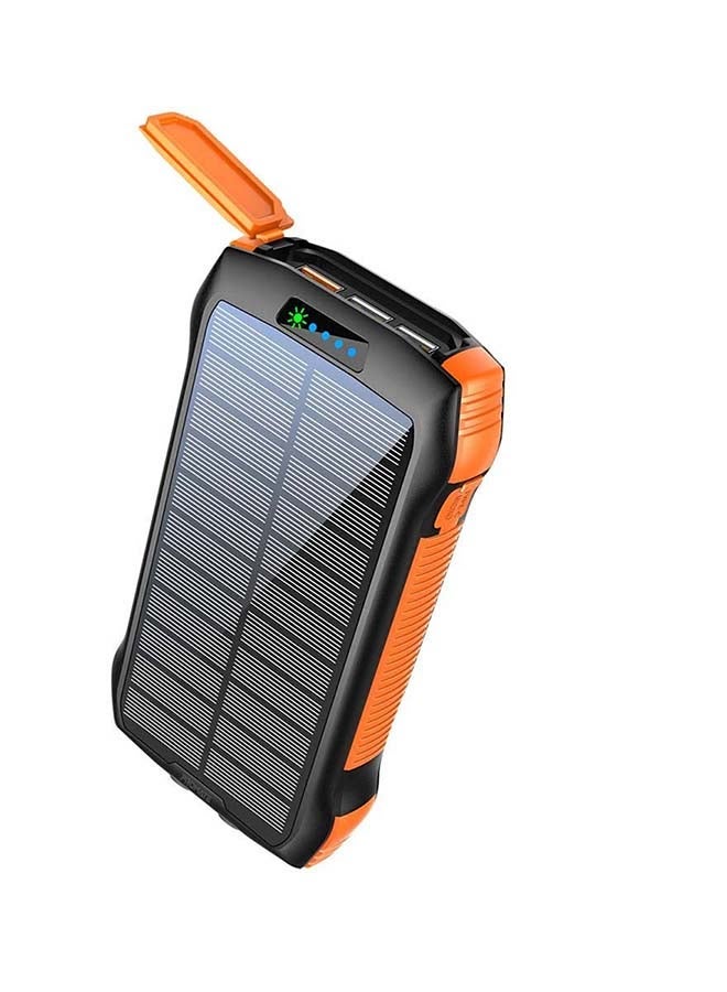 Captaintech 20000mAh Rugged EcoLight Solar Power Bank Black - Image 1