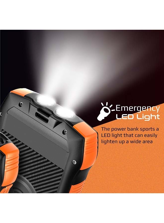 Captaintech 20000mAh Rugged EcoLight Solar Power Bank Black - Image 4