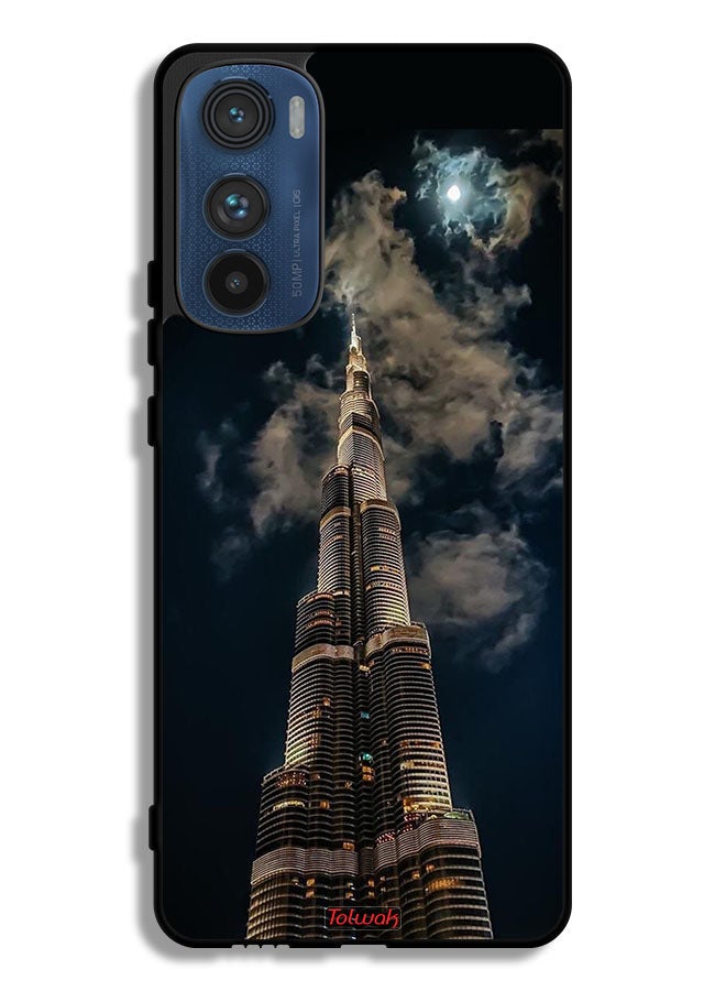 Tolwak Motorola Edge 30 Protective Case Cover Burj Khalifa In Night - Image 1