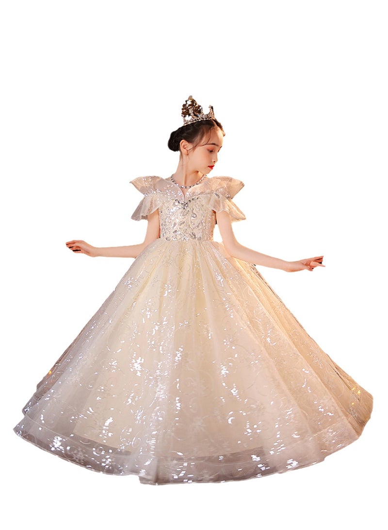 Children's dress princess dress girl host birthday princess dress piano performance costume costume - Image 1