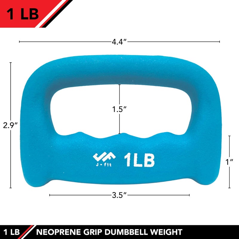 JFIT j/fit 1lb Neoprene Grip Dumbbell Weight - Image 2
