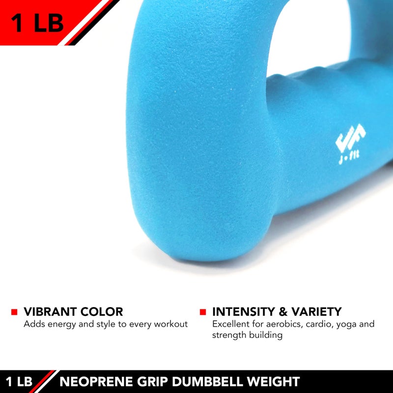 JFIT j/fit 1lb Neoprene Grip Dumbbell Weight - Image 5