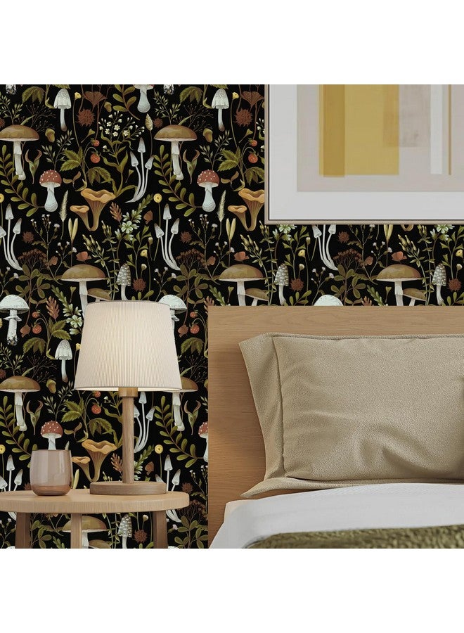 وينمر ورق حائط WENMER مزخرف بنقشة الزهور، قابل للتقشير واللصق، ورق حائط بتصميم فطر بوهو، ورق حائط لاصق من الفينيل قابل للإزالة، ذاتي اللصق، مناسب للحمام وغرفة النوم، مقاس 17.3 بوصة × 236 بوصة - Image 2