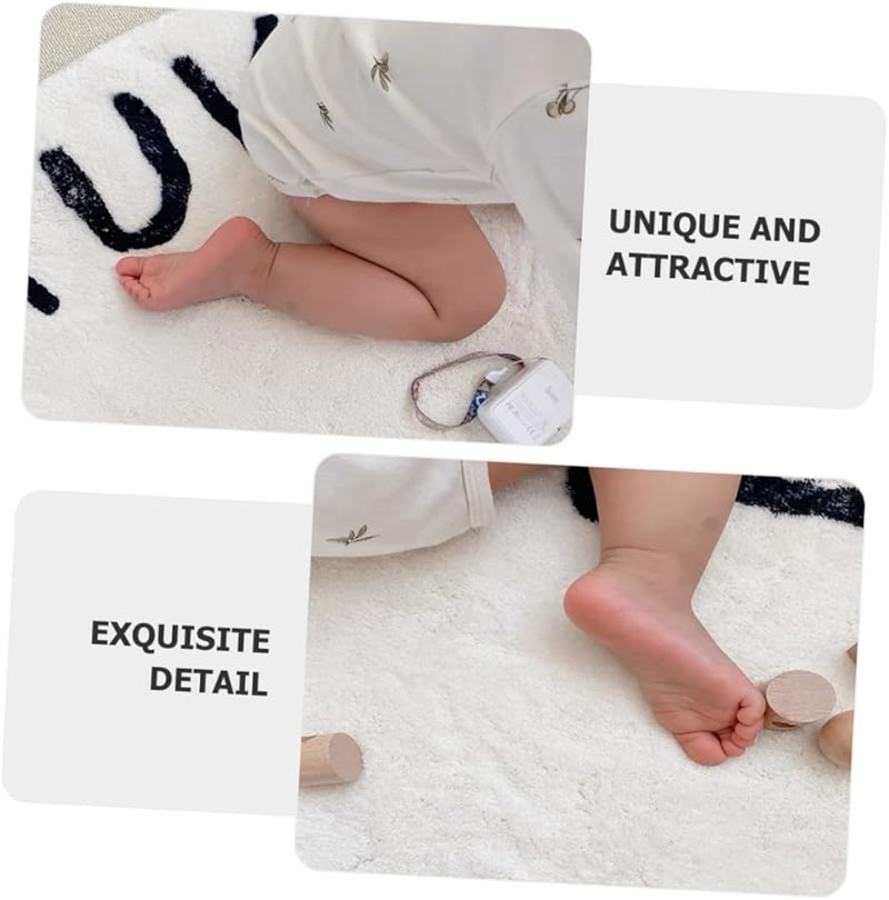 سجادة الأبجدية الدائرية ذات الطراز الاسكندنافي، مقاومة للانزلاق وقابلة للغسيل، لمنطقة لعب الأطفال - Image 4